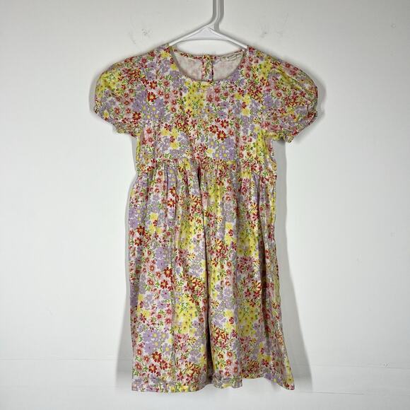 Tucker + Tate Girls Floral Short Sleeve 100% Cotton Dress Dress Size 6 - Picture 1 of 7